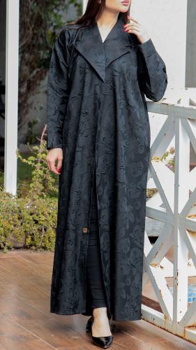 عباية رمادية عصرية